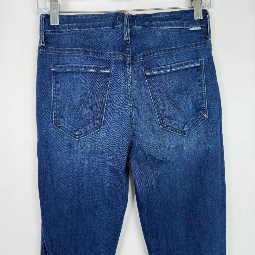 MOTHER High Waisted Looker Ankle Jeans The Road To Paradise Size 26 EUC Blue - Image 11