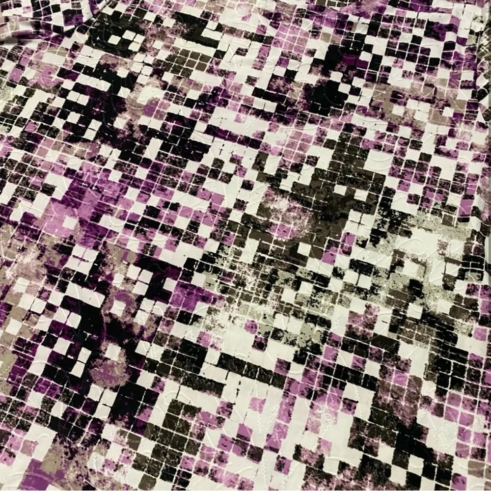 JM Collection Cute Purple Checkered Shirt | Top - Image 2