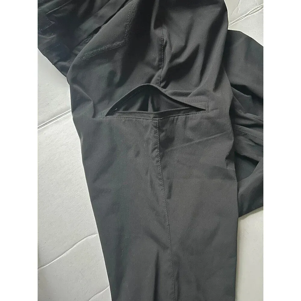 Eddie Bauer Womens 10P Black Outdoor Hiking Travex Flex on Horizon Roll-Up Pants - Image 12