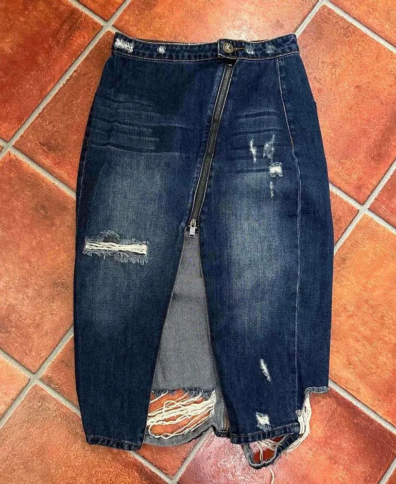 One TeaSpoon Society Pencil Denim Skirt Size 27 - Image 5