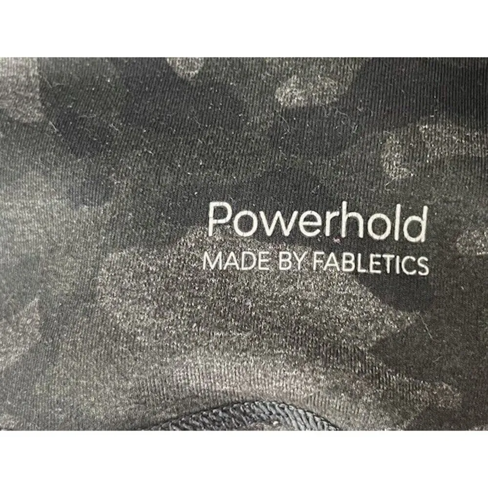 Fabletics High-Waisted Printed Heathered Legging Gray Heather Camo M Athleisure - Image 7