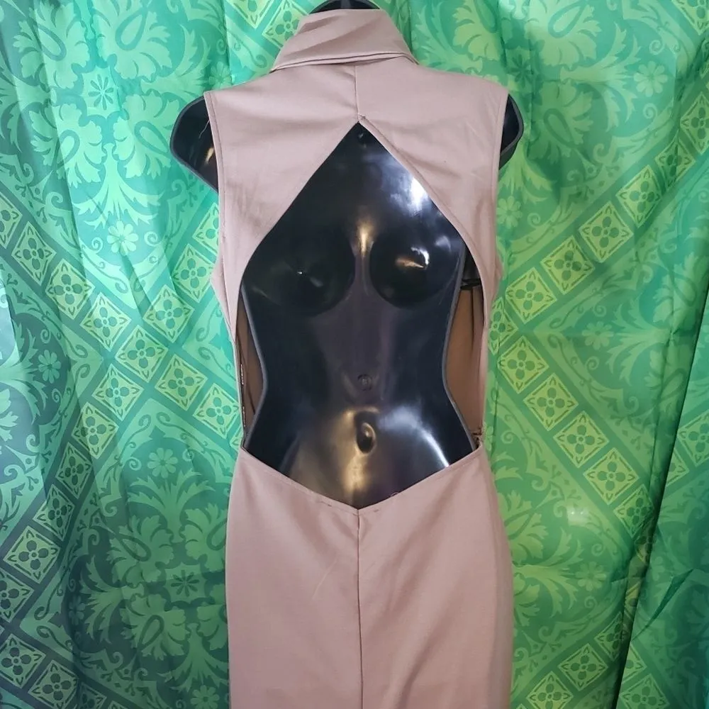 Mocha Maxi Long Slit Dress - Image 7