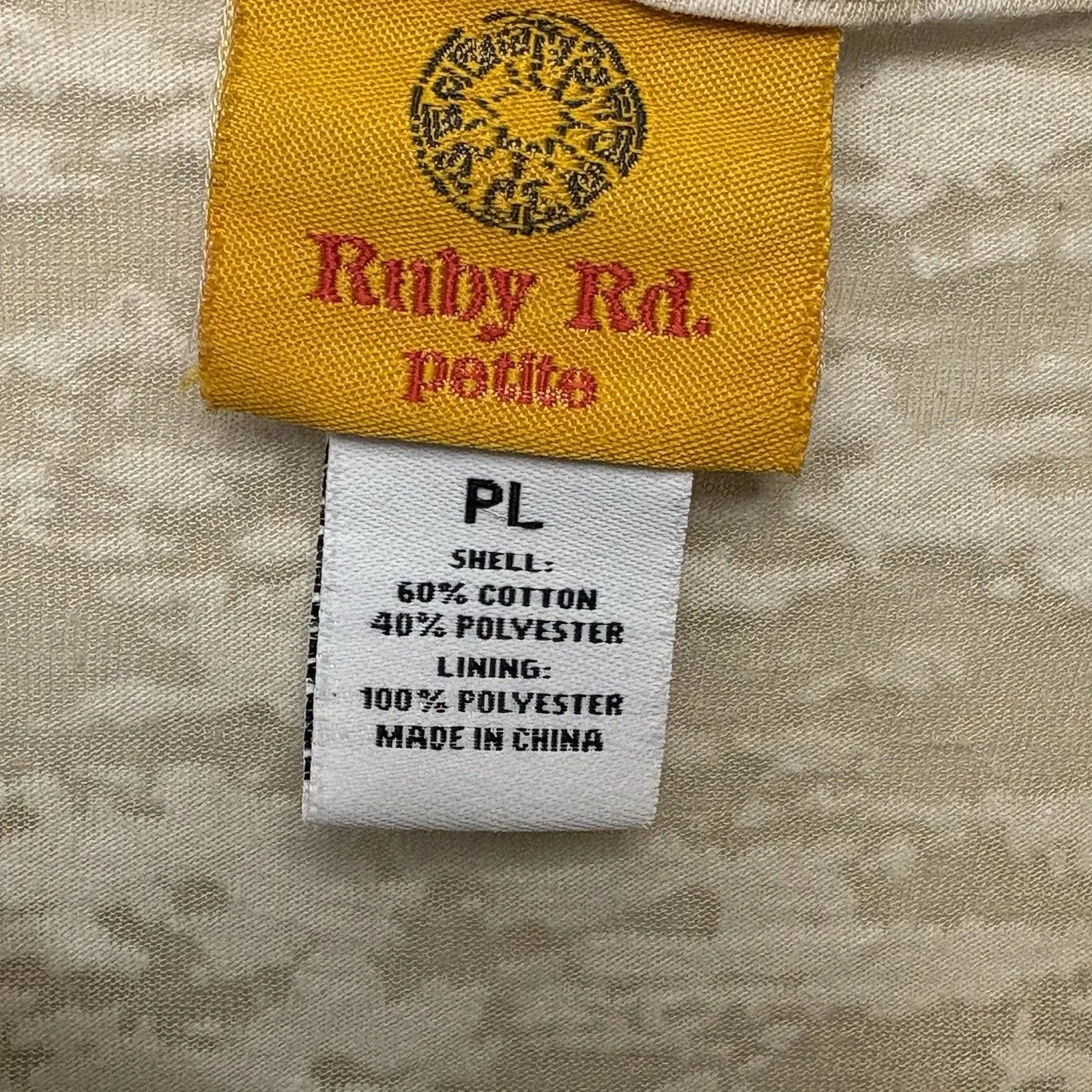 Ruby Rd. Women's Textured Knit Short Sleeve Embellished Size Petite L Y2K - Image 5