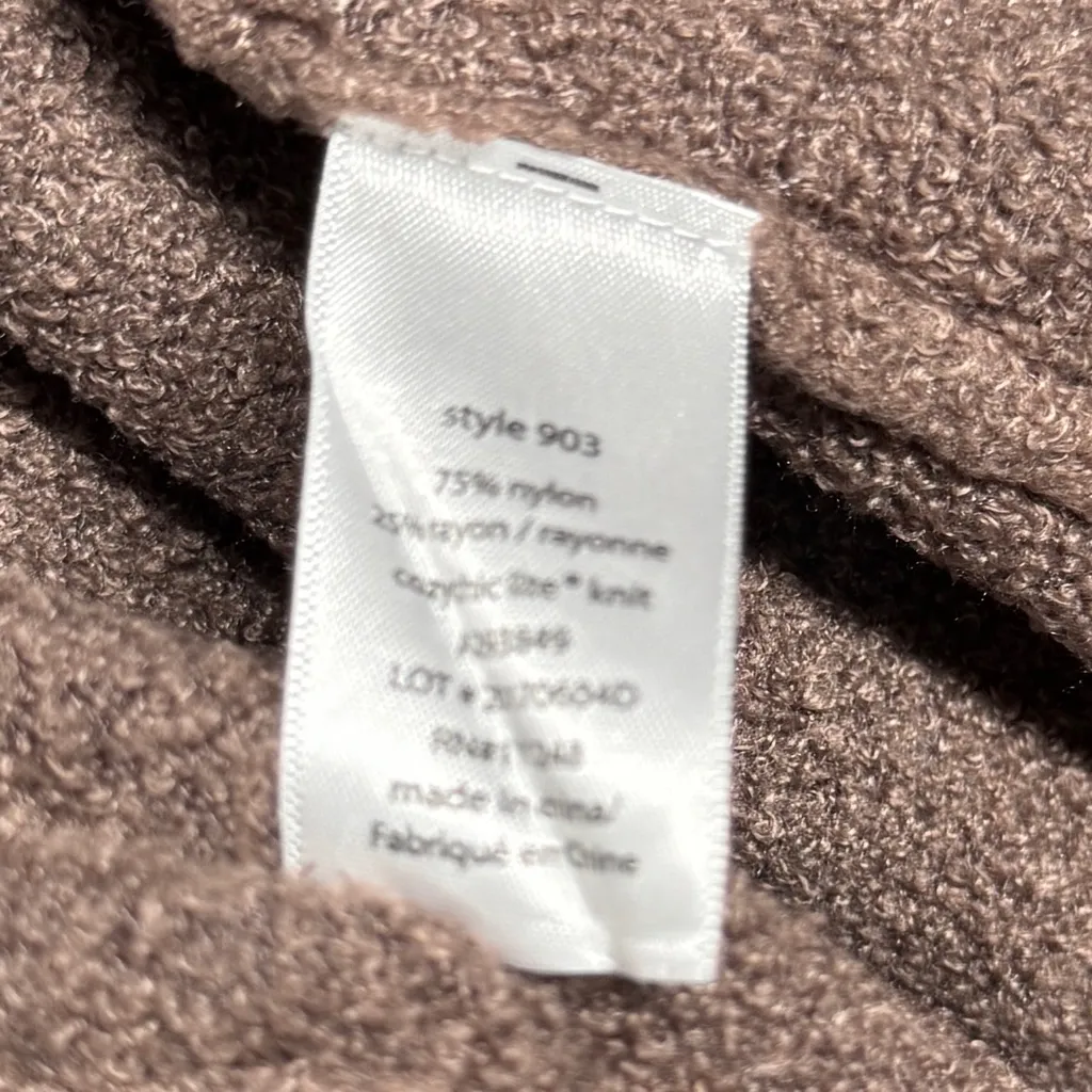 Barefoot Dreams Cardigan Womens S/M Brown Java Cozychic Lite Ribbed Island Wrap‎ - Image 6