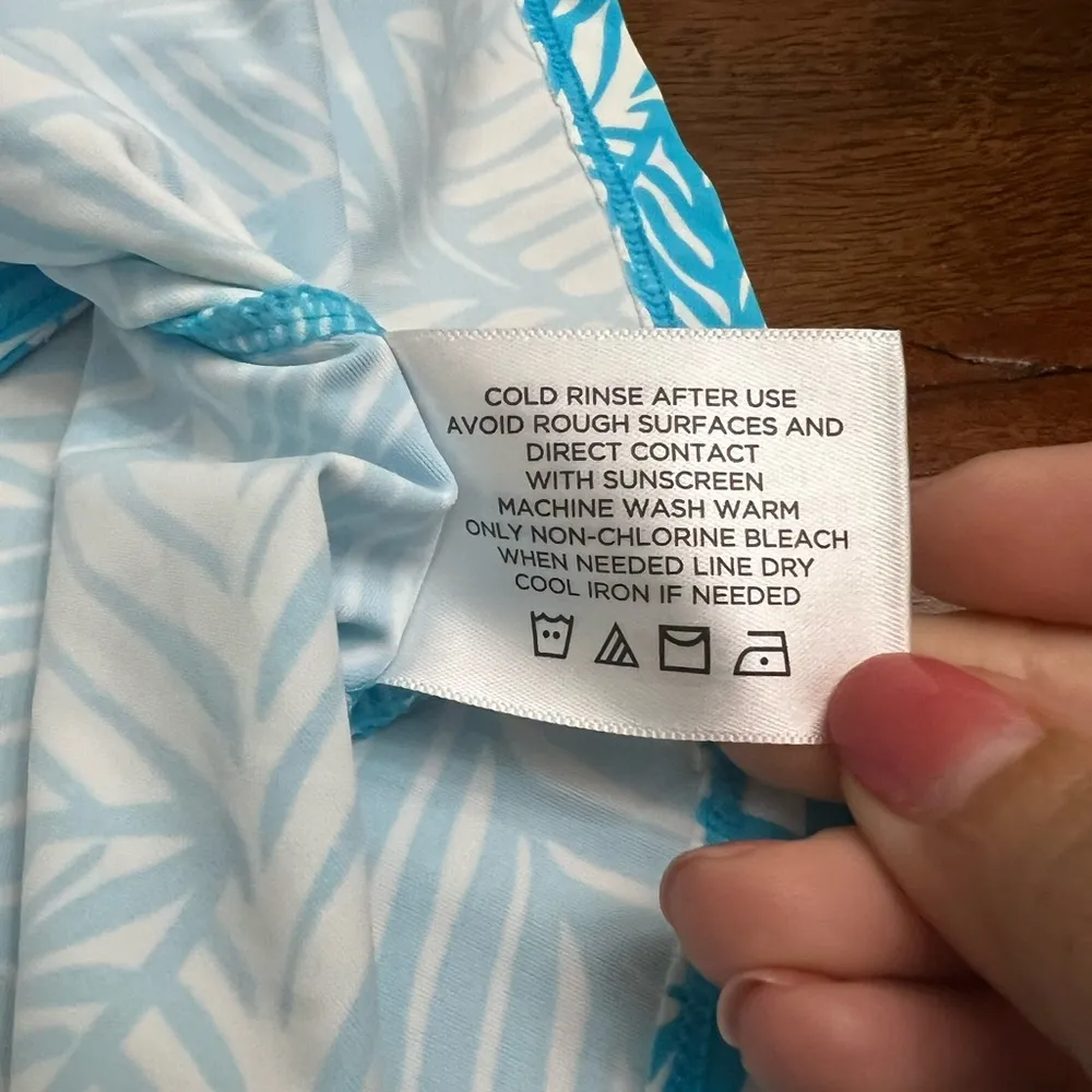 Coolibar Big Wave Swim Skort | Size Large | UPF 50+ Blue - Image 3