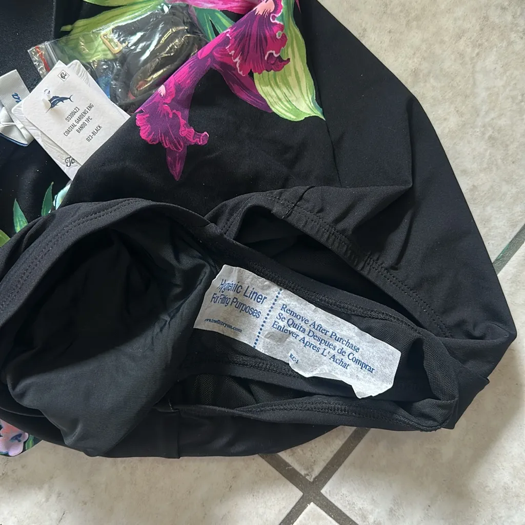 NWT Tommy‎ Bahama Coastal Gardens Bandeau One Piece Swimsuit - Image 5