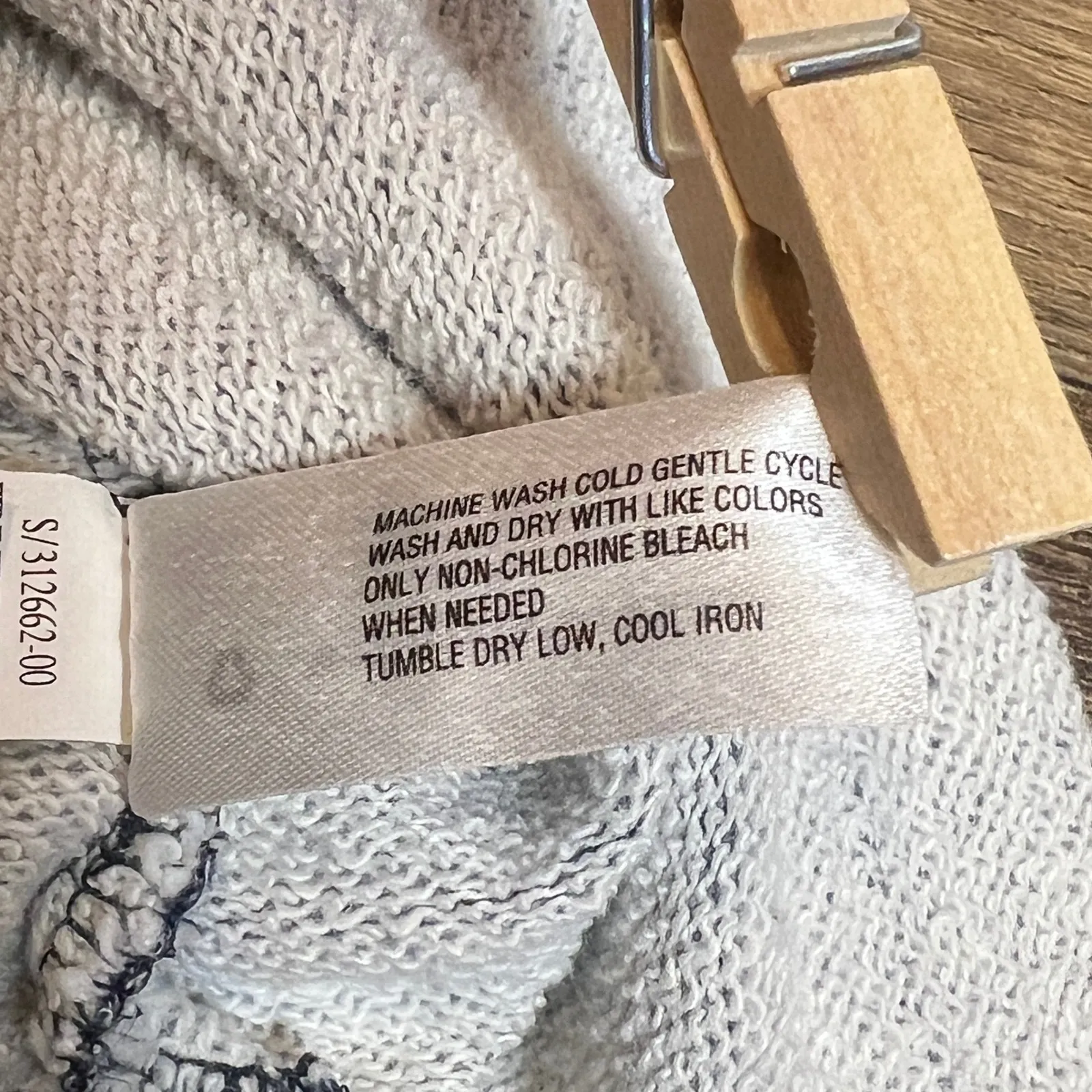 Gap True Indigo Blue Marled French Terry Pullover Sweatshirt Medium - Image 8