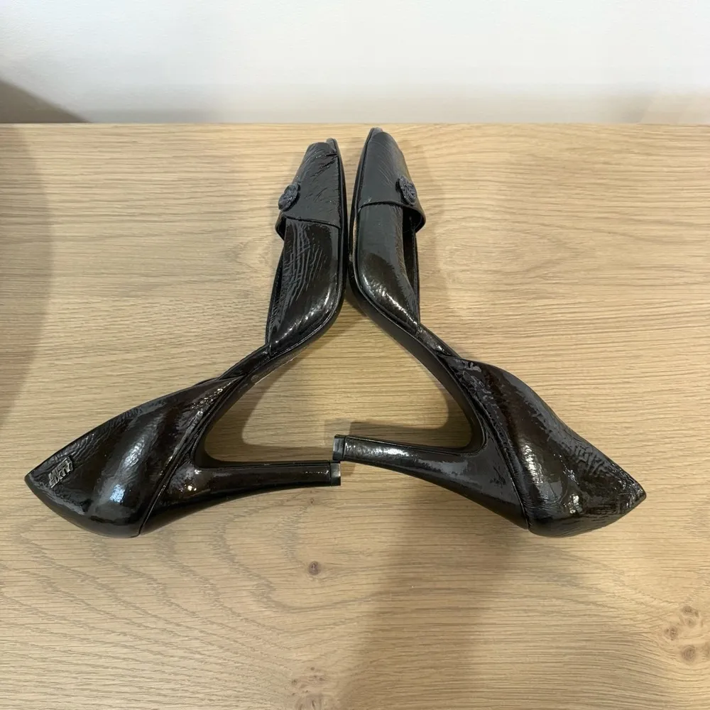 Vintage MISS SIXTY Designer Open Toe High Heel Patent Leather Size 9 40 Pumps - Image 12