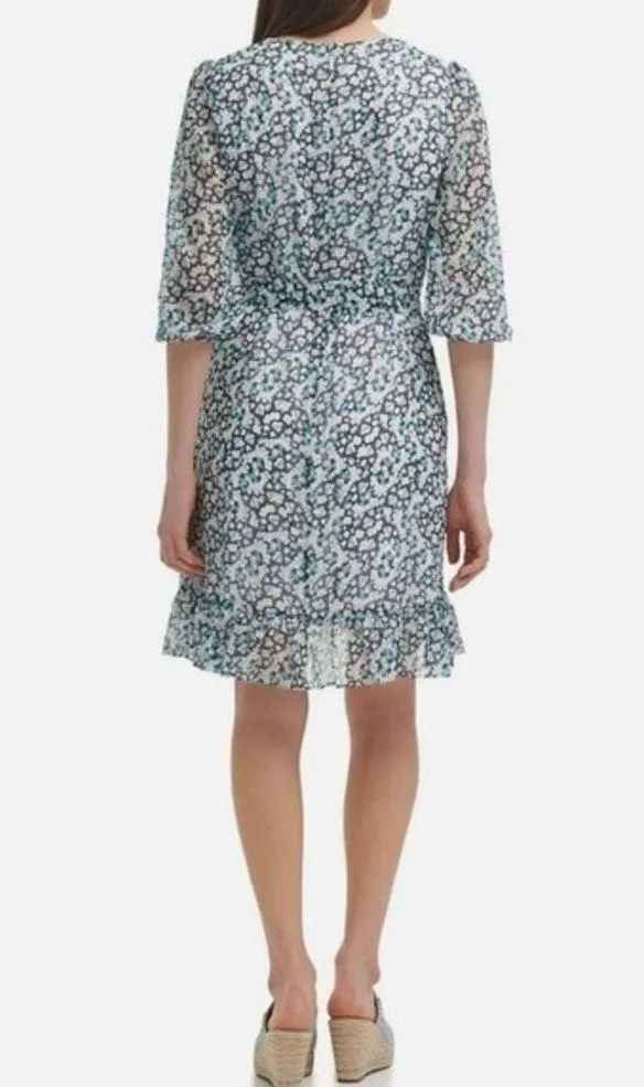 Women’s Karl Lagerfeld Paris chiffon floral shift 3/4 sleeved mini dress bunch - Image 2