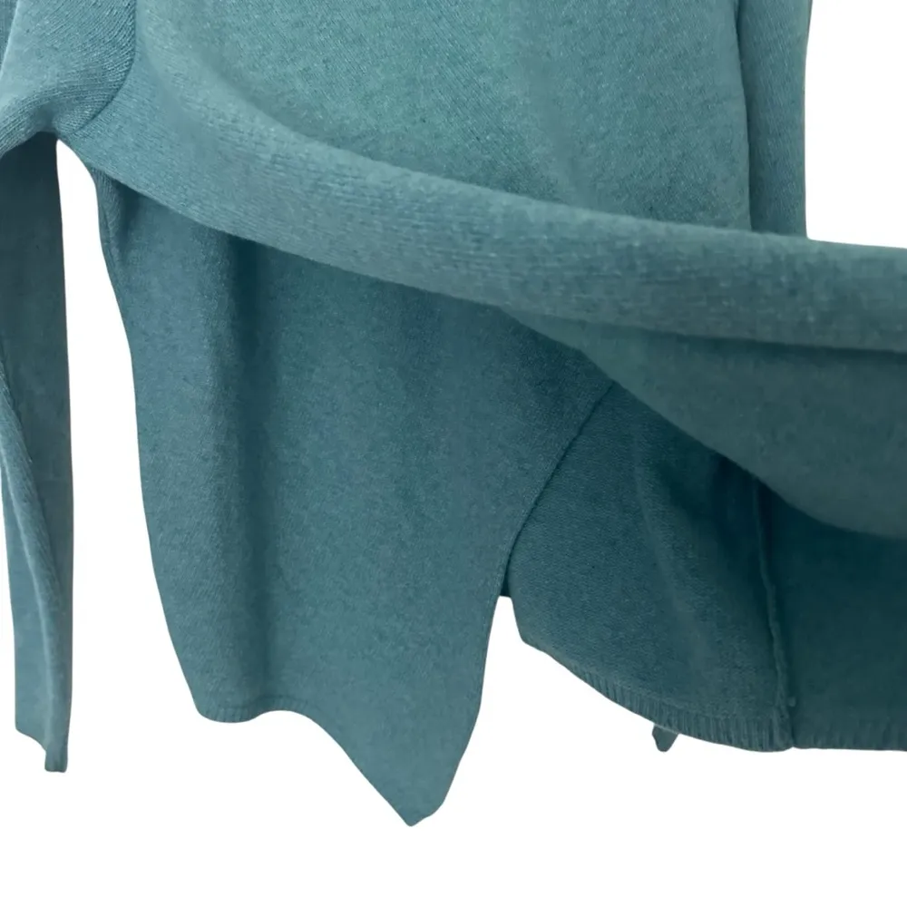 Holebrook Sweden Women’s Split Back Wool Sweater Aqua Size S Blue - Image 5