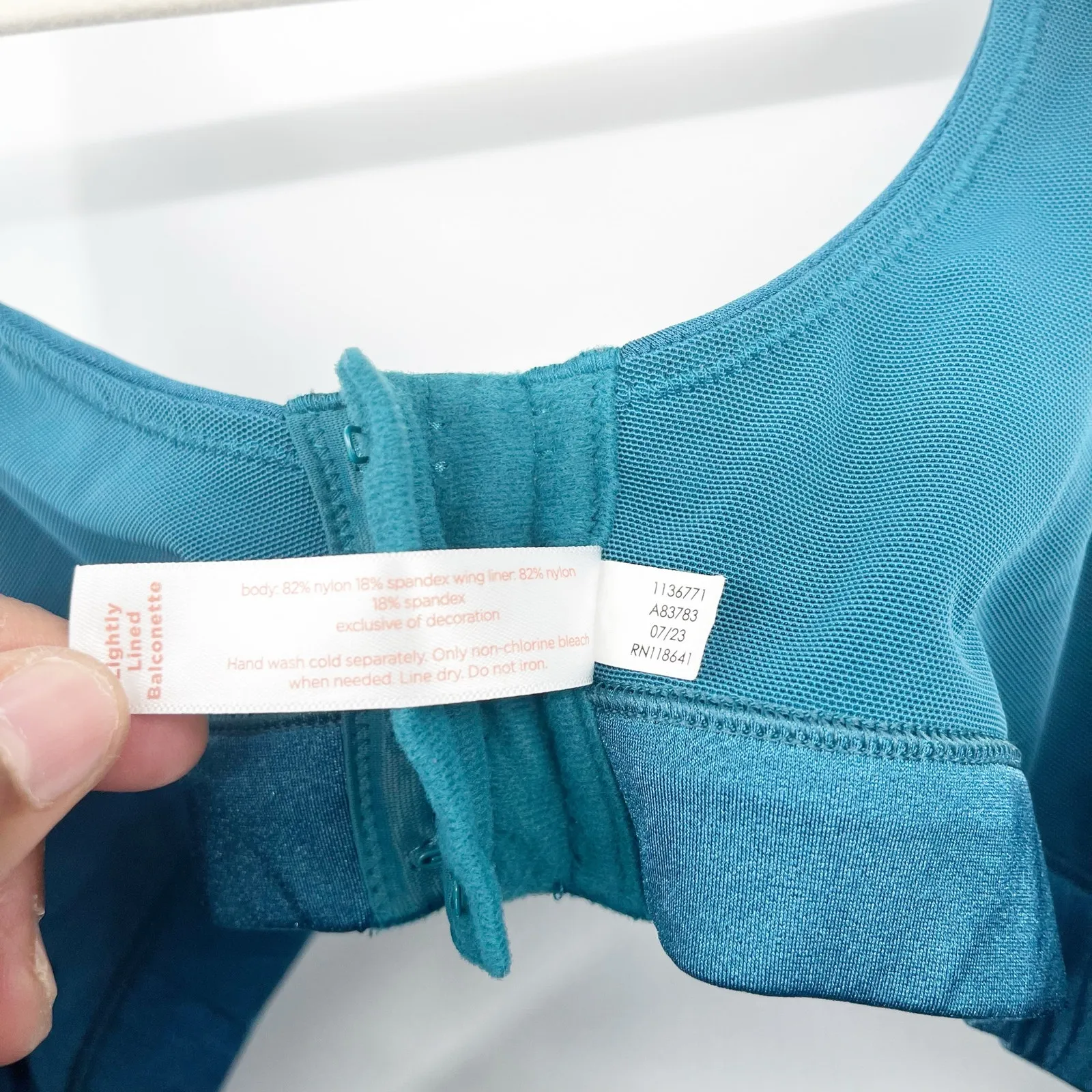 Cacique Lane Bryant Womens Smooth Lightly Lined Balconette Bra Size 42F Teal - Image 3