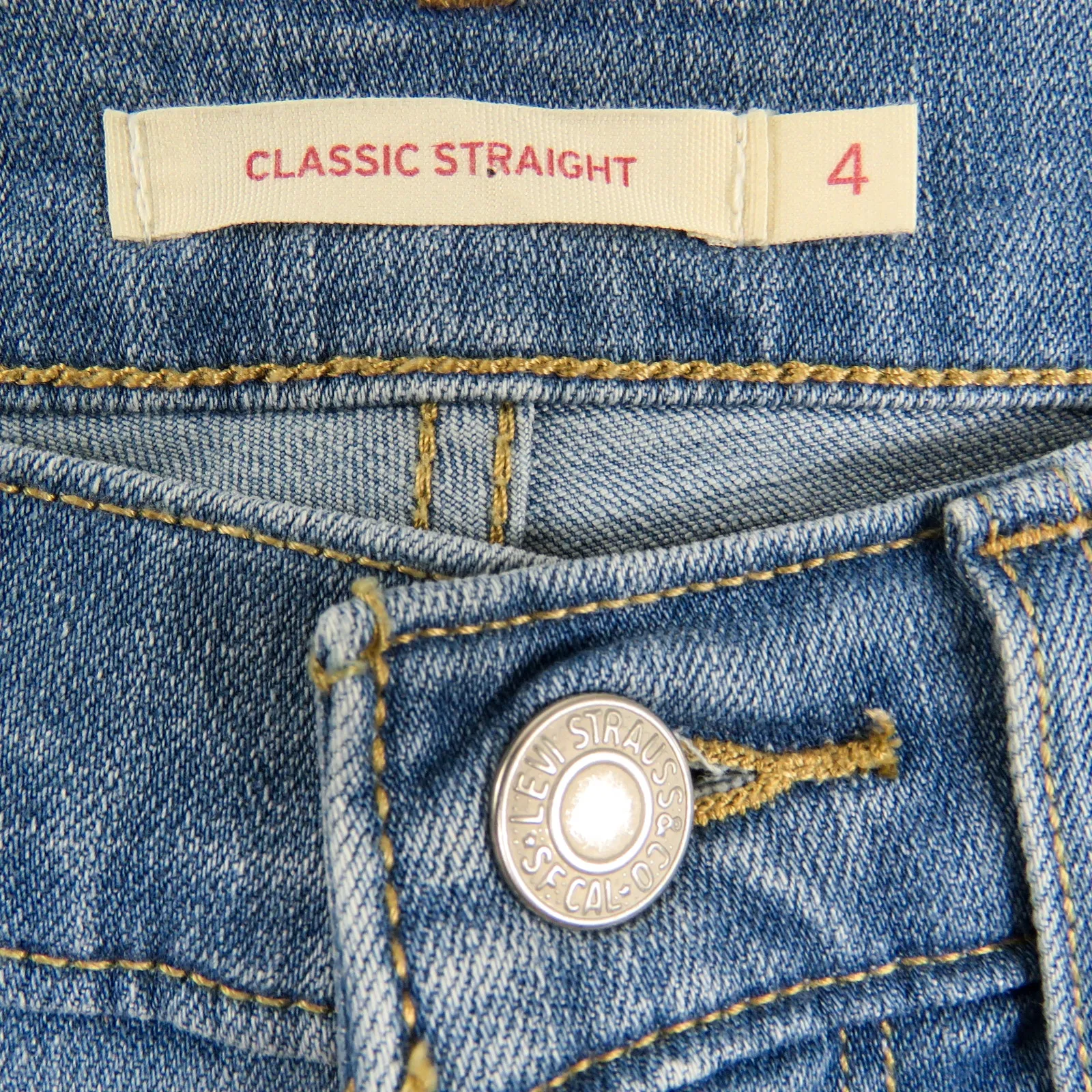 Levi's Classic Straight Leg Jeans Mid Rise Size 4 Waist 27" - Image 4