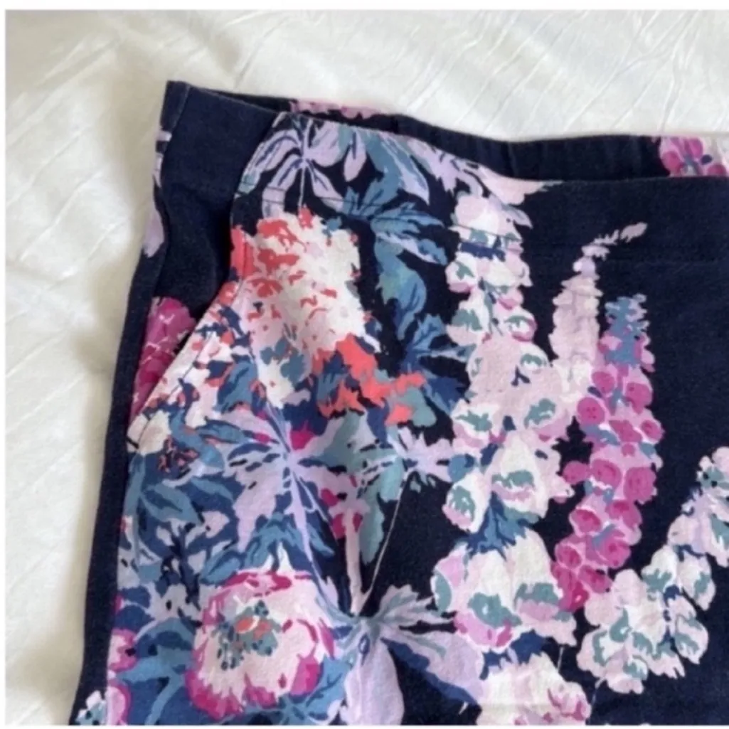 Joules Floral Pencil Skirt in Navy with Pink and Blue Accents Size 12 - Image 7