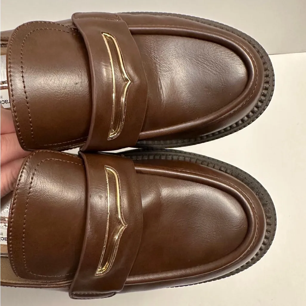 DV BY LIPTUN PLATFORM PENNY LOAFER MULE IN BROWN Size 9.0 - Image 4