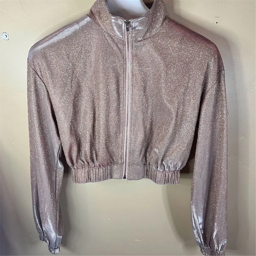 superdown Revolve  Brianna Metallic‎ Jacket in Rose Gold Women's Size Medium - Image 2