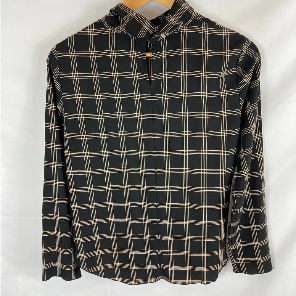 Ann Taylor Plaid Turtleneck Top in Brown XS - Image 5