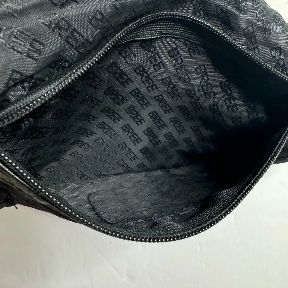 ORIGINAL BREE Black Leather Saddle Crossbody With Adjustable Strap - Image 6