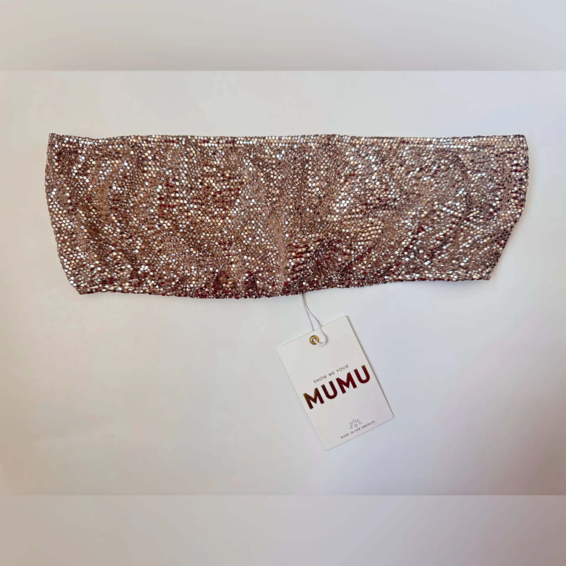 Show Me Your MuMu NWT Women's Micro Tube Silver Confetti Top Size XS‎ - Image 2