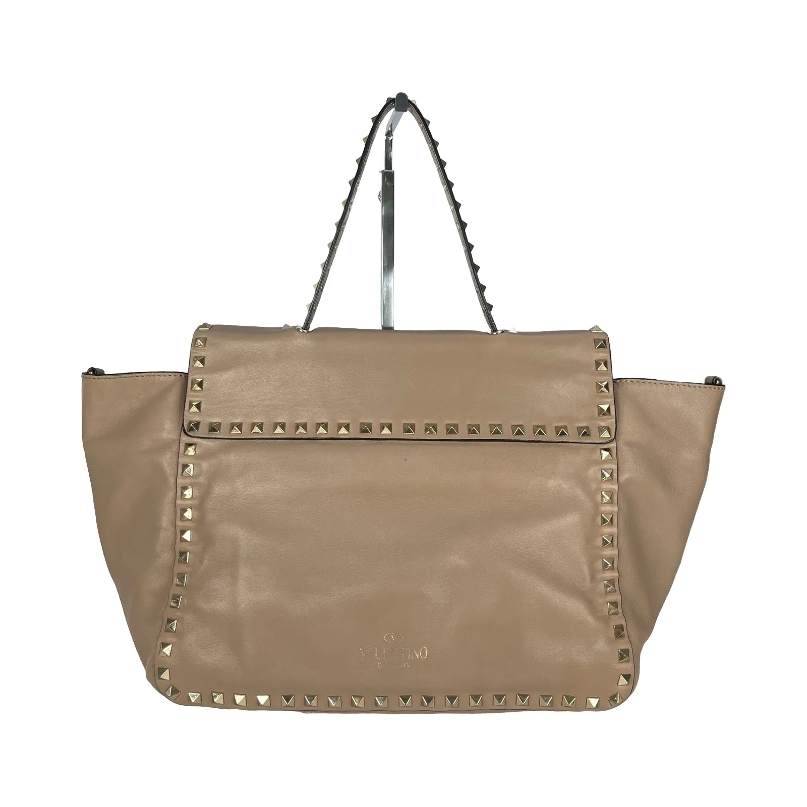 Valentino Garavani Rockstud Tote Bag in Poudre Beige Leather - Image 5