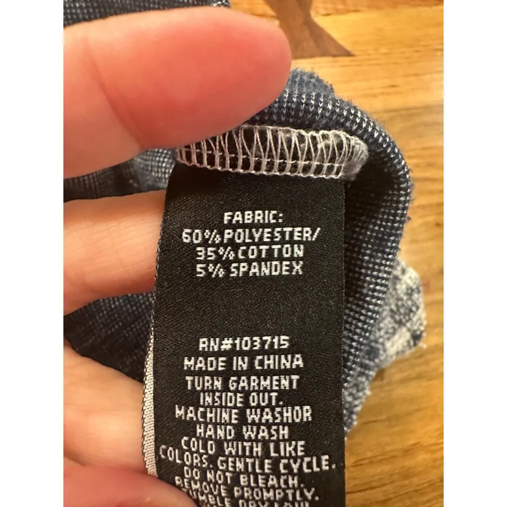 Women's Sharagano Plaid Shift Dress Size 12 Blue White - Image 5