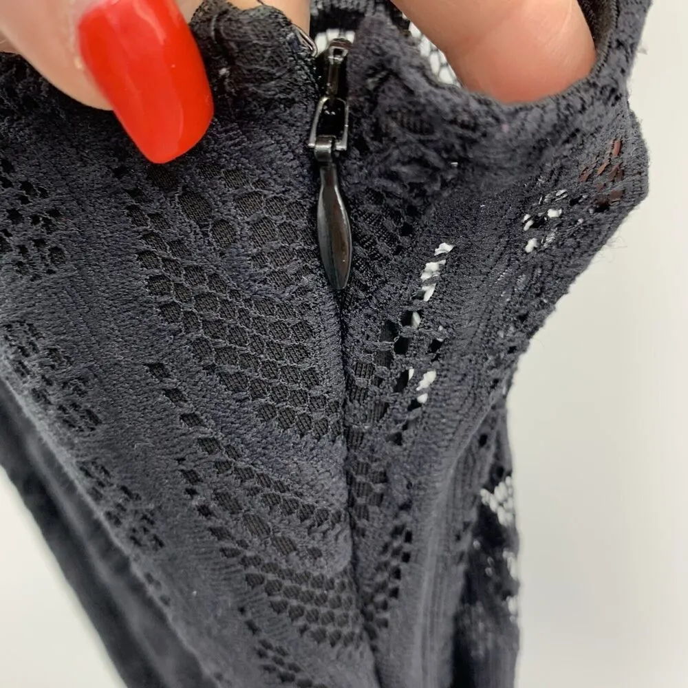 Lovers + Friends Size Sm Dress Wild At Heart Little Black Lace Bodycon Women’s - Image 9