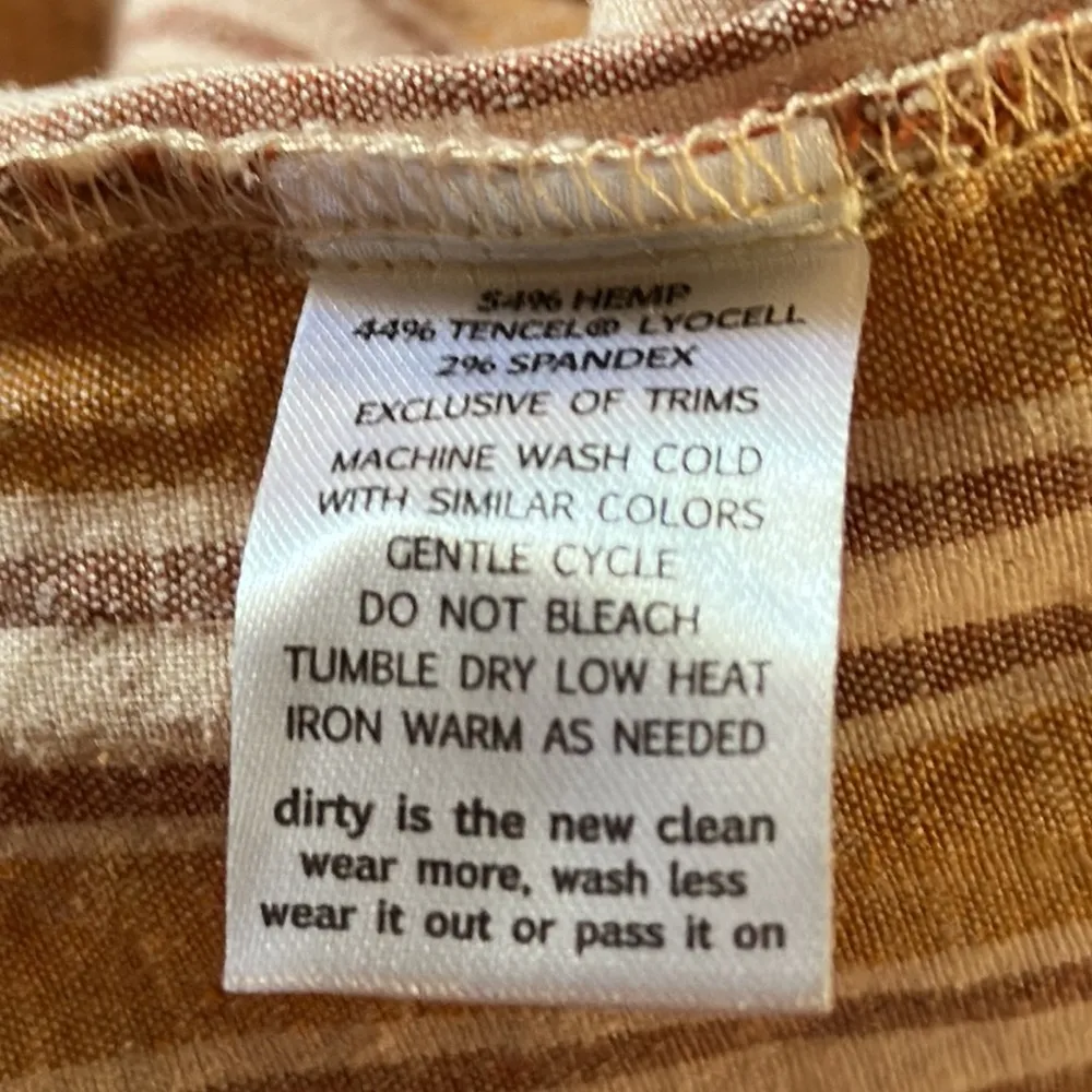 Toad & Co Taj Hemp Sleeveless Striped Shorts Pocket Romper Sleeveless Womens S - Image 7