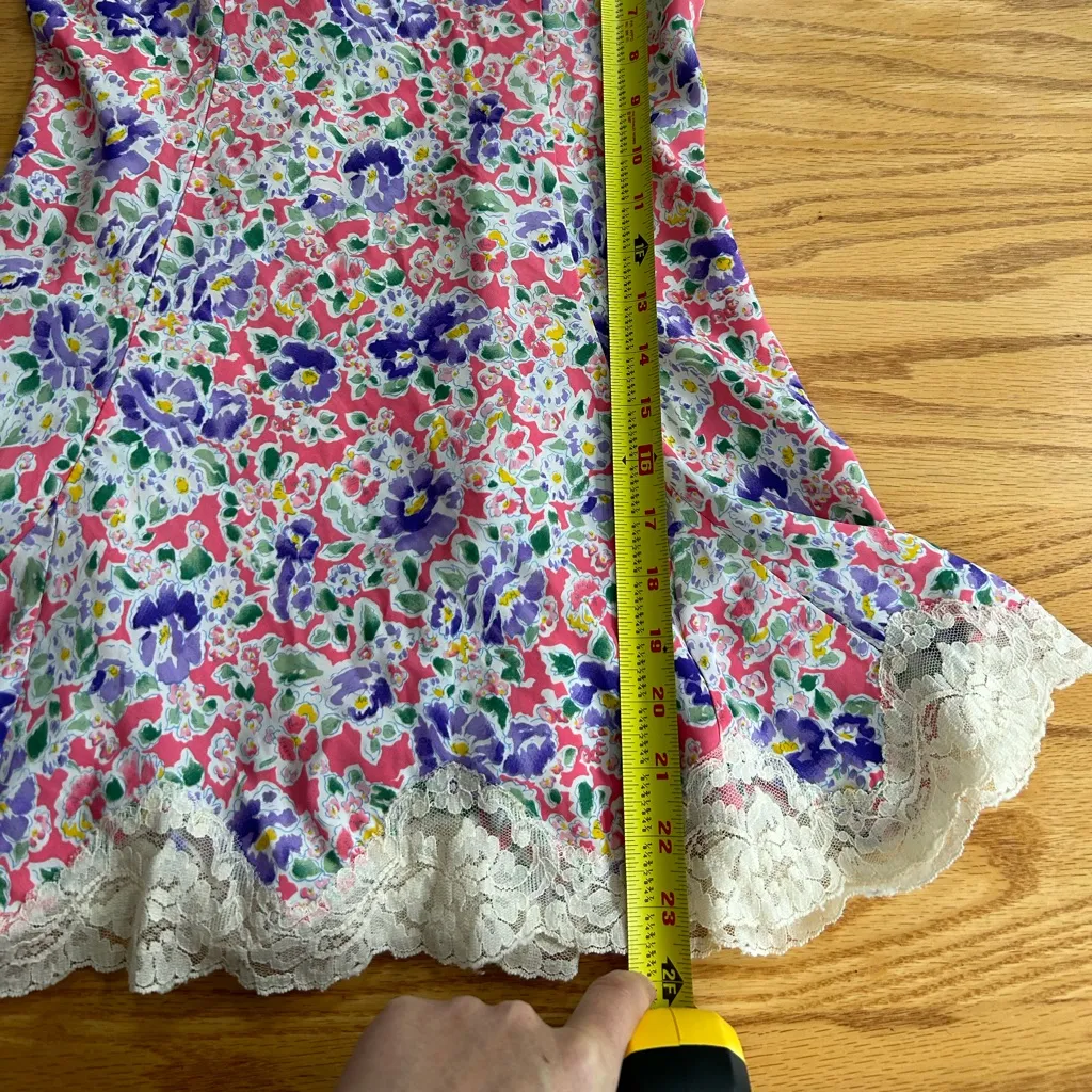 Victoria's Secret Gold Label Floral Lacey Slip Size P Spring Vintage Nightgown - Image 7