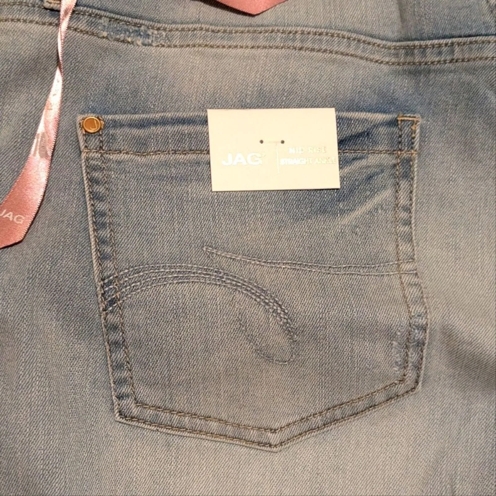 🆕 👖‎ Jag Jeans Womens 10 Mid Rise Straight Ankle Denim Capris Light Wash NEW - Image 8