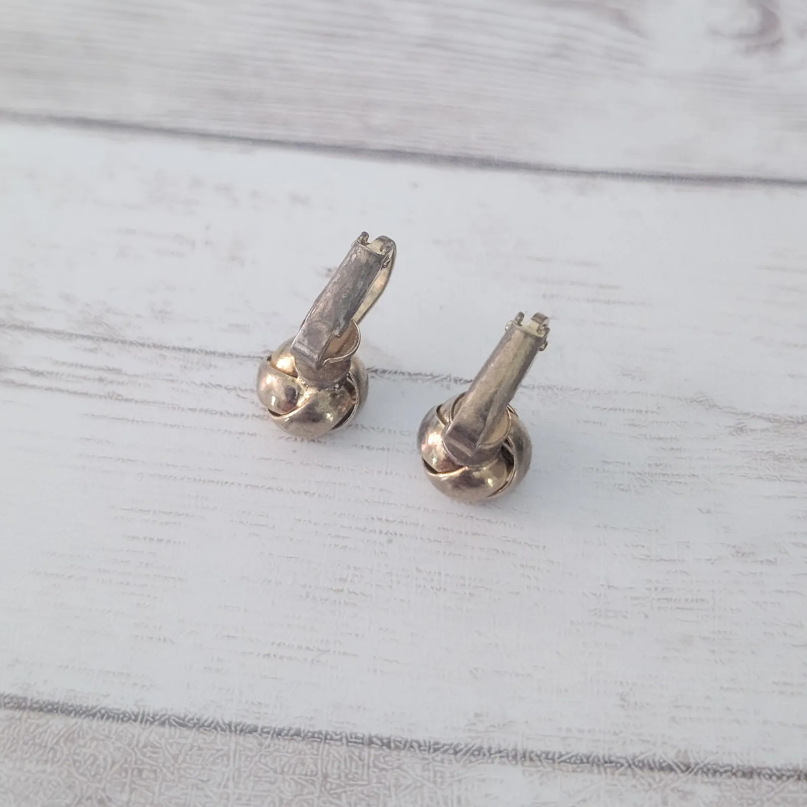 Vintage Clip On Earrings Twisted Design 3/8" - Image 8