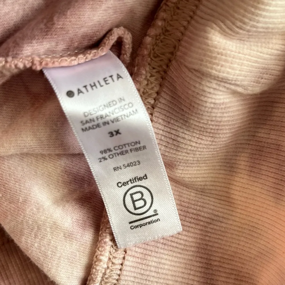 Athleta Sweatshirt Palermo Pink Sundown Tie-Dye Crew Neck Sweatshirt Sz 3X EUC - Image 11