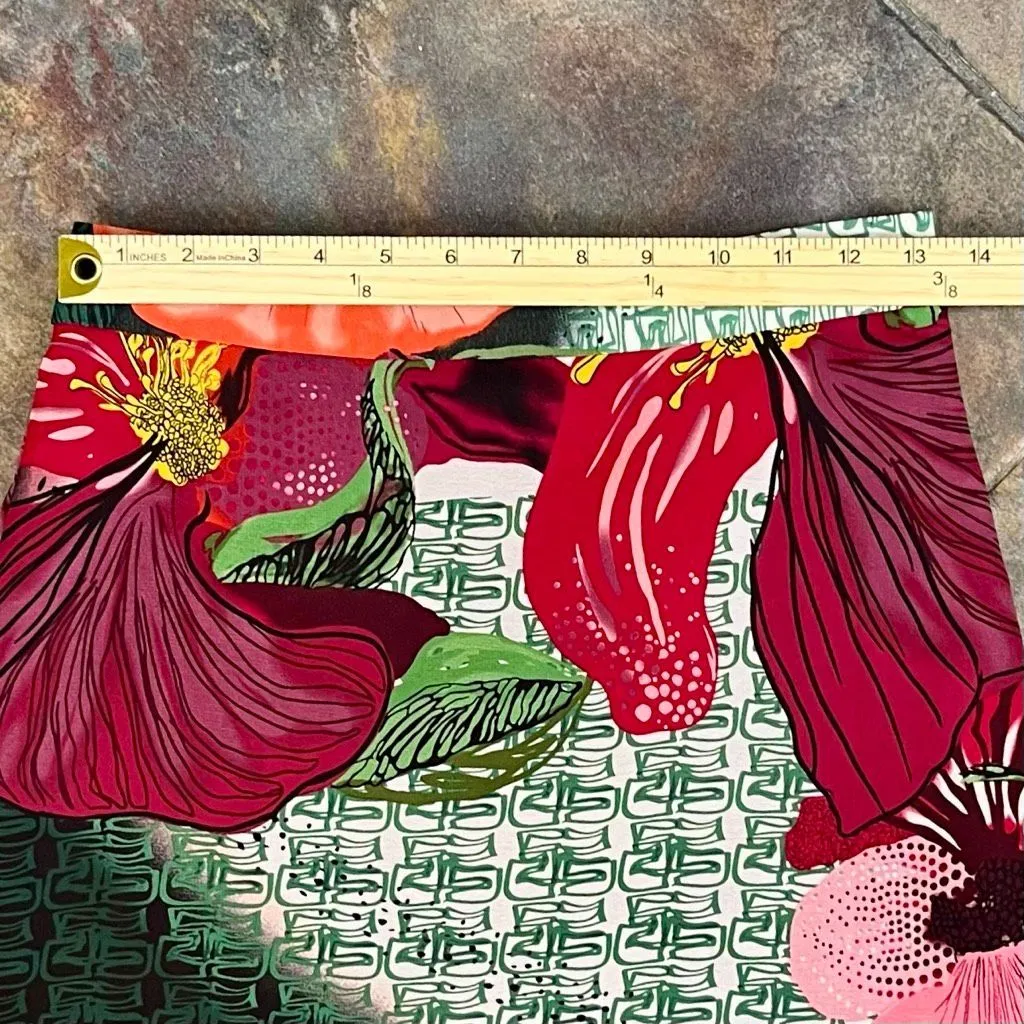 Mark. Tropical Floral Maxi Skirt Small Red - Image 4