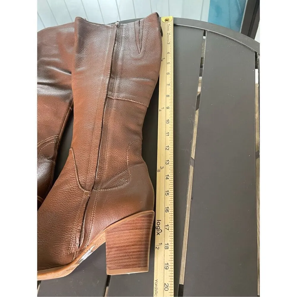 Skechers Women’s Knee High Leather Boots Brown Size 9 - Image 13