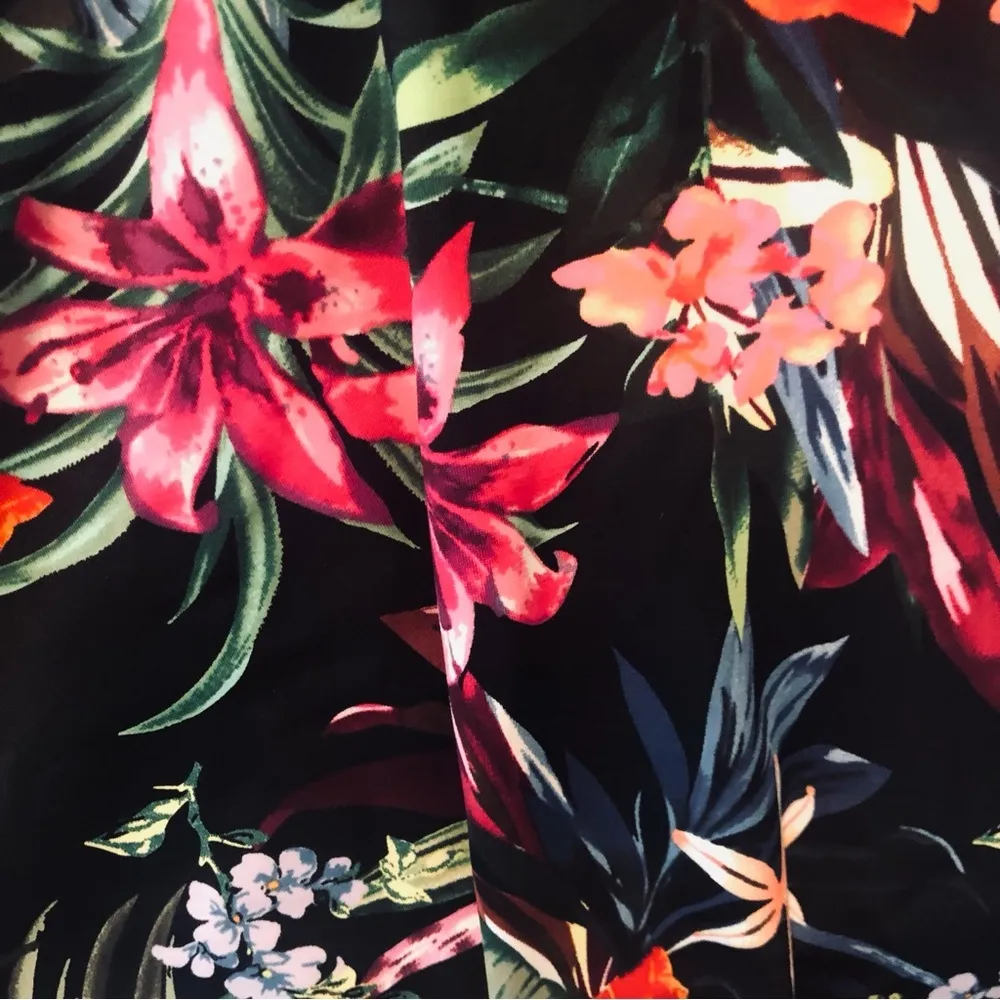 Dreamsuit One Piece Slimming Hawaiian Print Wrap Style Ruched Swimsuit Sz 10 - Image 8