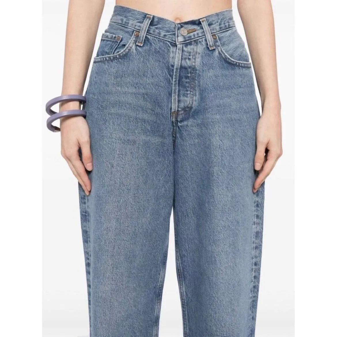 AGOLDE V Waist Baggy Jeans in
Fairway Jeans Women's Size 24  Medium Wash Denim - Image 5