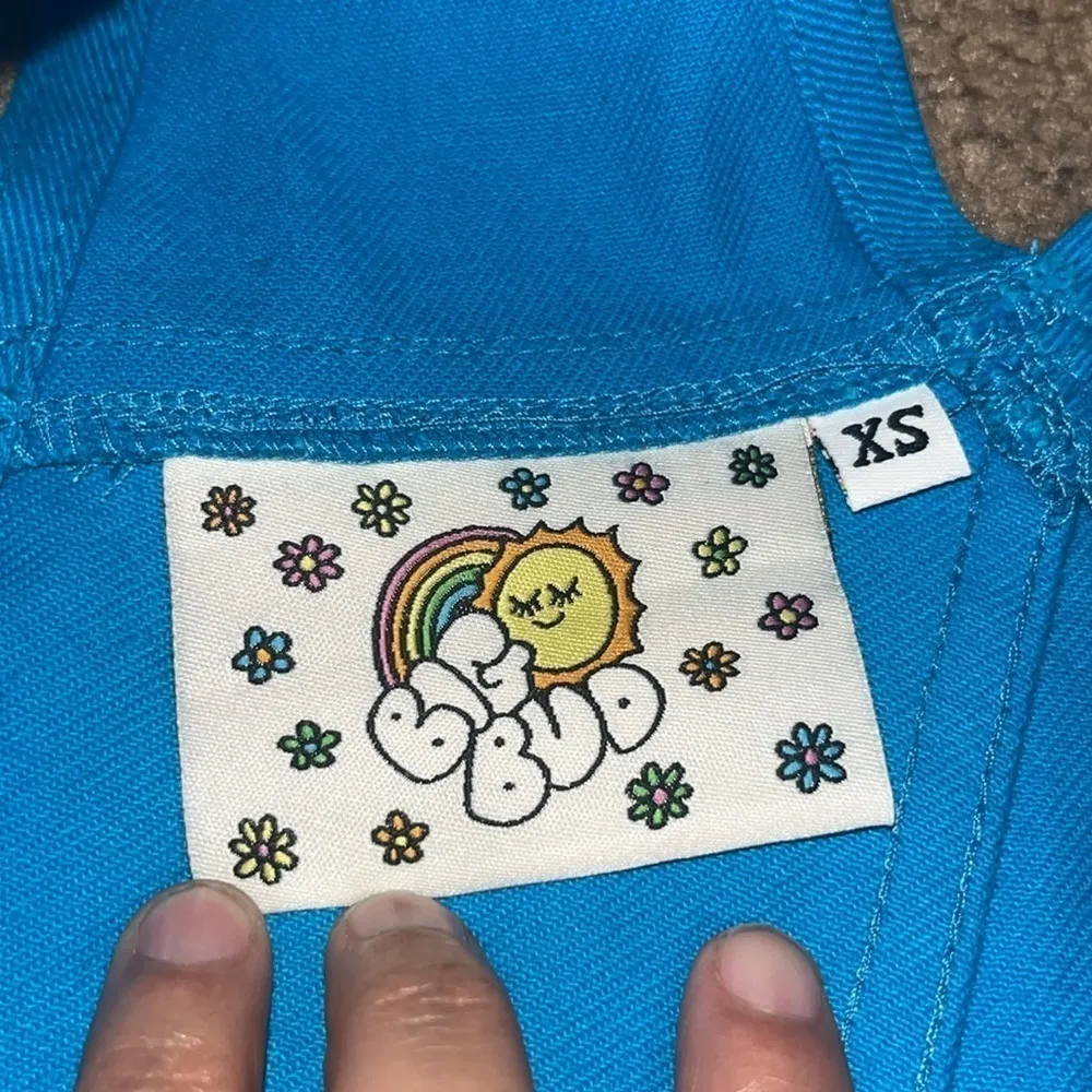 Big Bud Press Shortalls Unisex Oversized Teal Blue XS‎ - Image 10