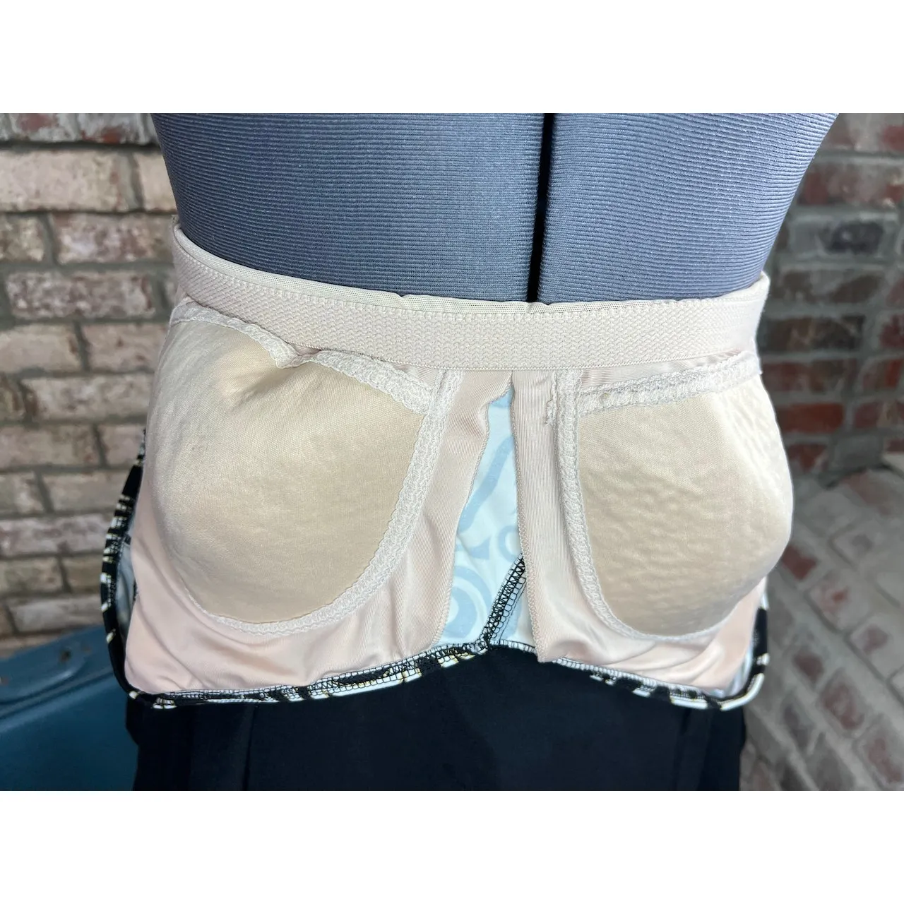 Longitude one piece swimsuit swimdress Vintage swirl black white Size 16 - Image 10