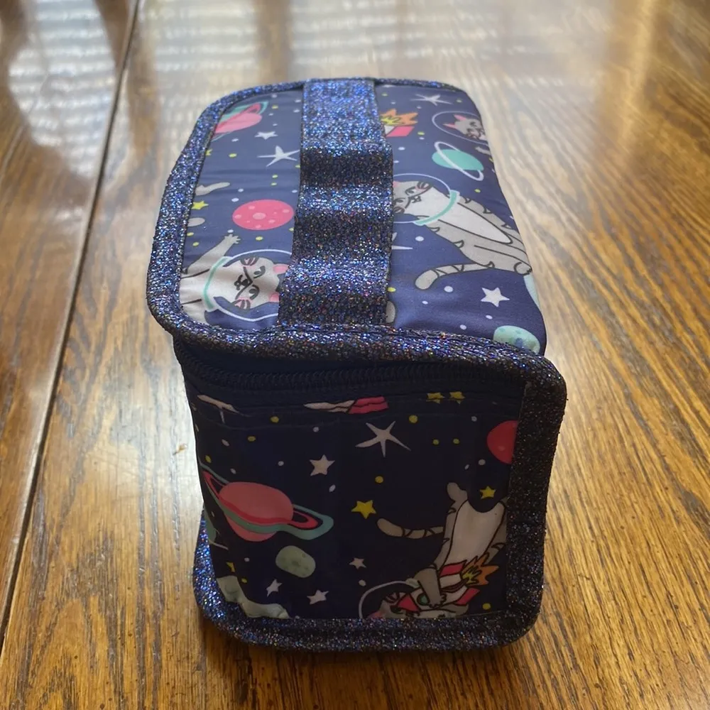Small Cat cosmetics bag Blue - Image 2