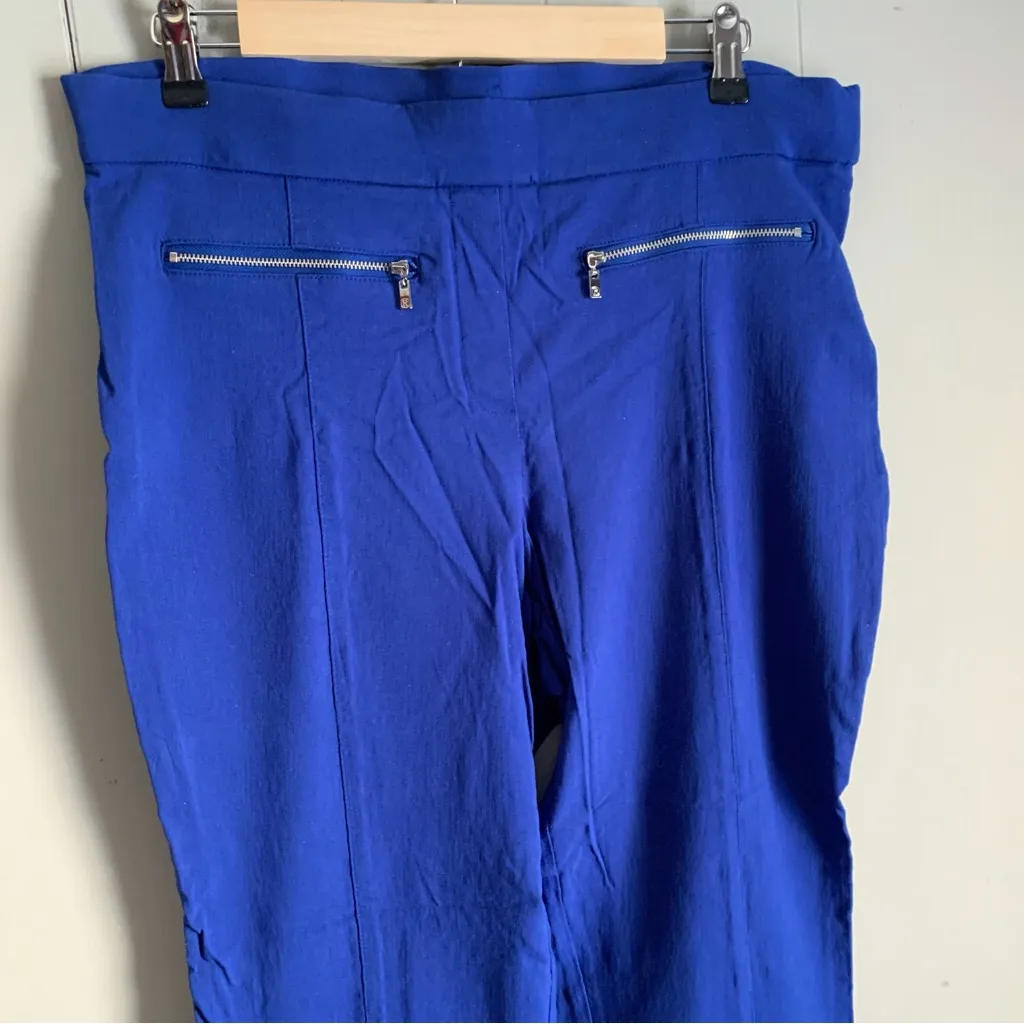 RAFAELLA Womens Size 16 Comfort Stretch Pull-On Ankle Pants Dazzling Blue - Image 3