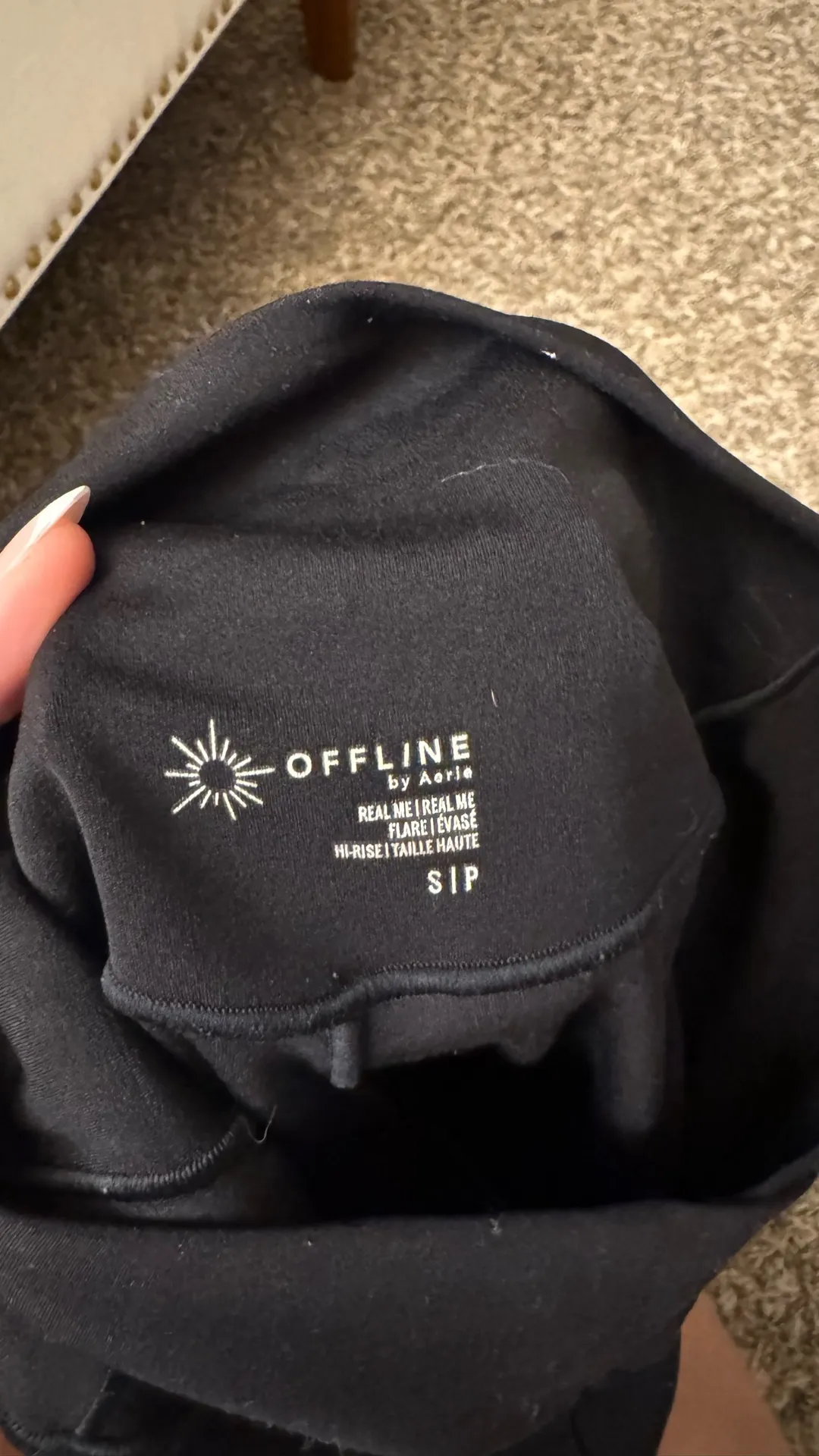 Aerie Offline Black Flare Leggings Crossover - Image 6