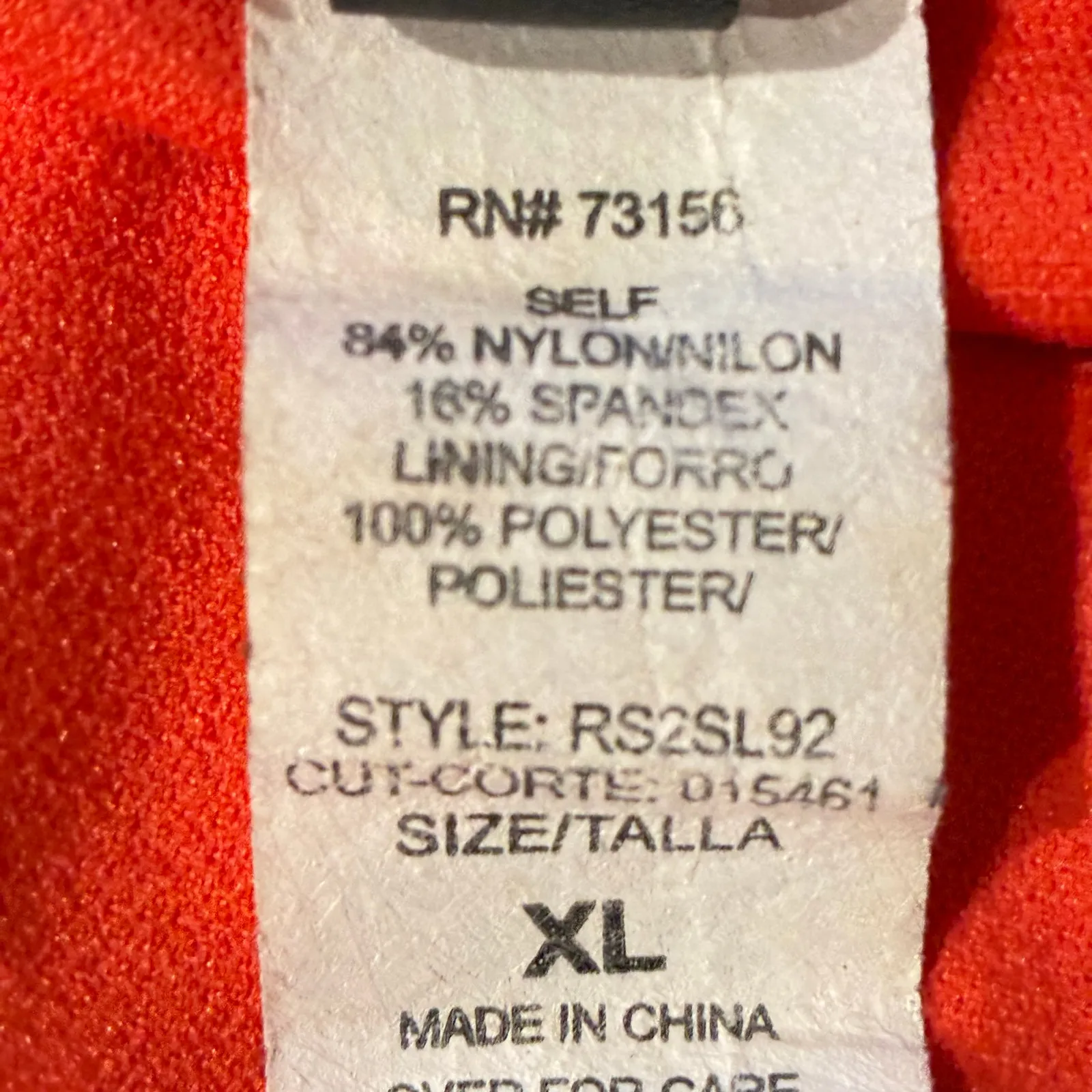 Kenneth Cole Reaction Skirt Swimwear Skort Orange Womens Size XL - Image 6