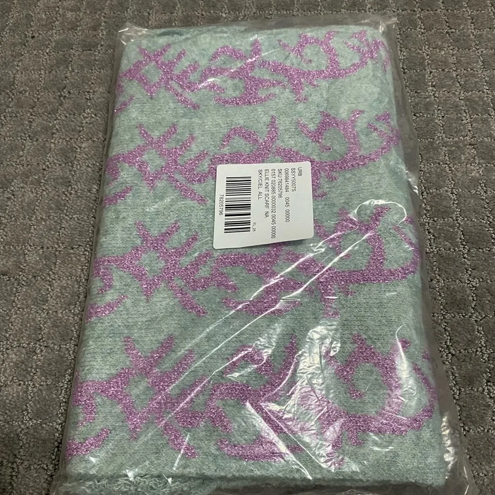 Urban Outfitters Ellie Knit Blanket Scarf NWT - Sky Blue - Image 4