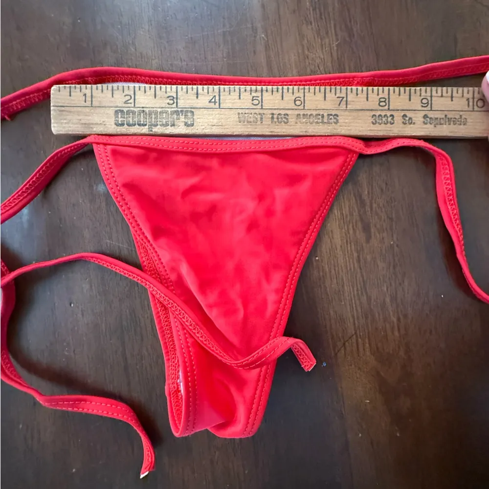 NWOT Red Bikini with Cage Details and Side Tie Bottoms - Image 5