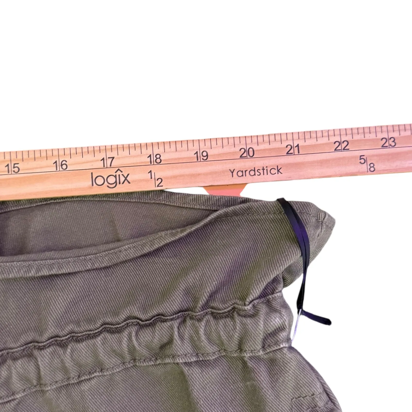 Future Collective Jenny K Lopez Paperbag Crop Pants Size 17 Green Cargo Eyelet - Image 10