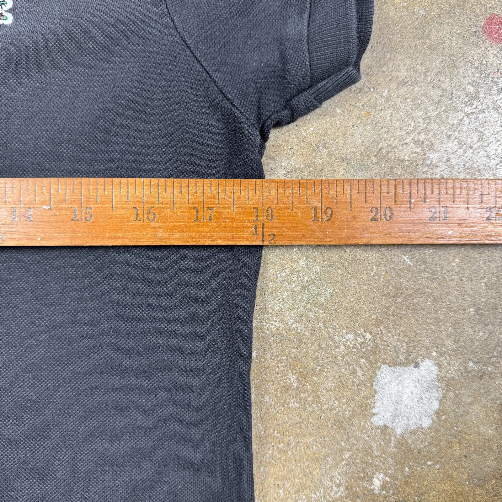 Y2K Lacoste Polo Shirt Women’s Medium Black Preppy Croc Logo‎ Casual Top - Image 8