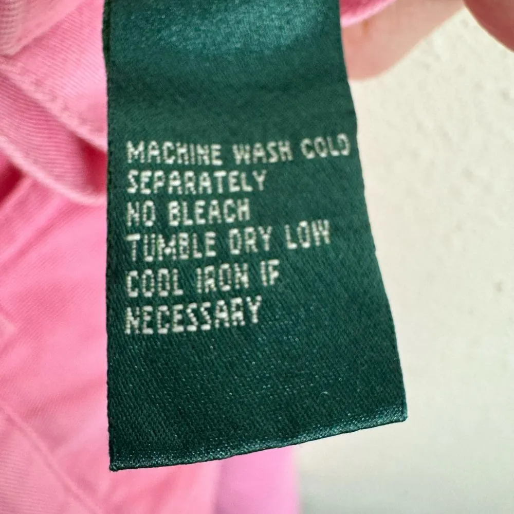 Lauren Jeans Co. Ralph Lauren Vintage 100% Cotton Pink Cropped Jeans Size 12 - Image 6