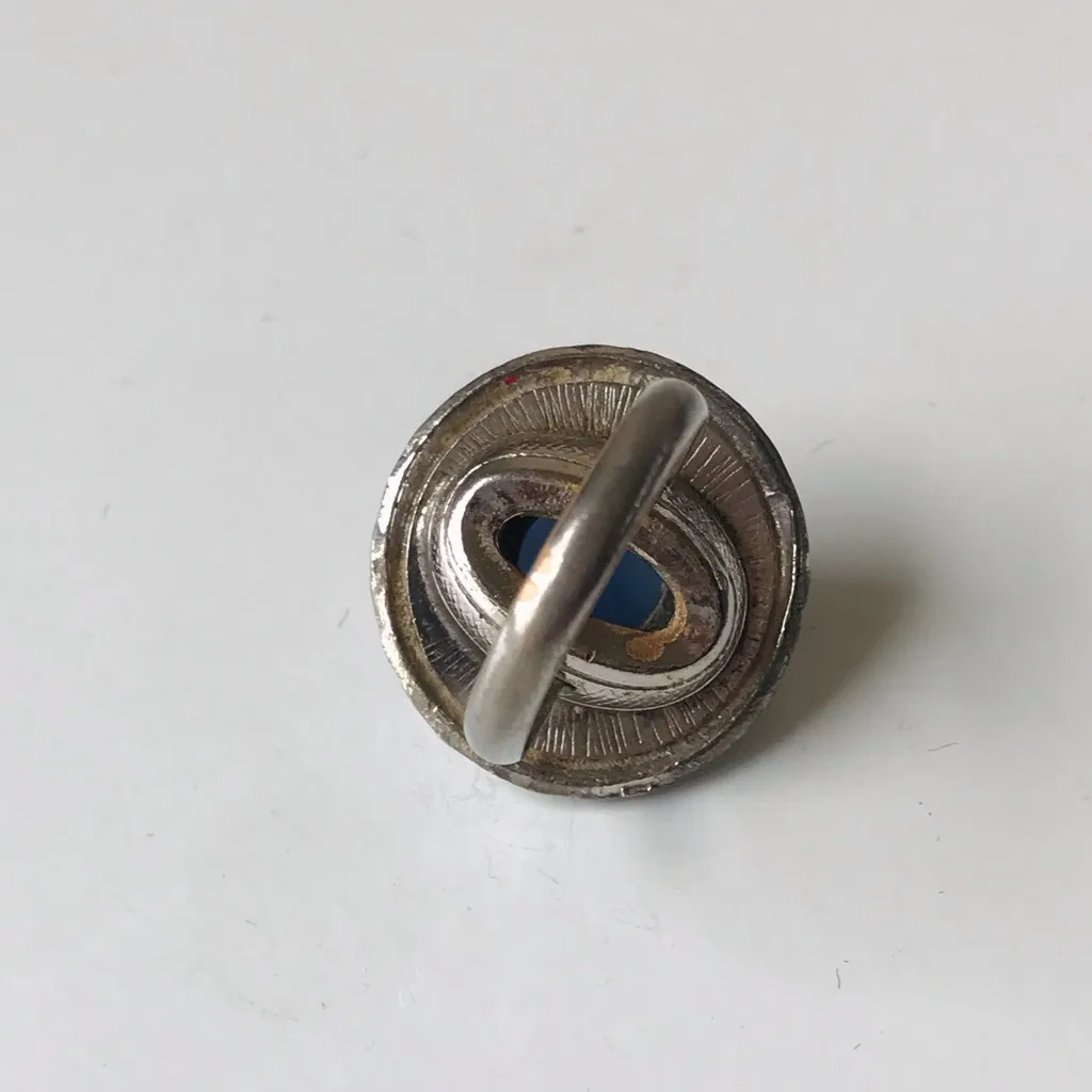 Whiting & Davis Vintage Blue Stone Ring - Image 7