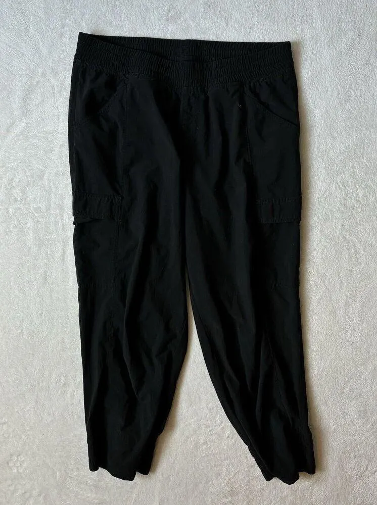 The North Face Joggers Womens Size 8 Black Cropped Athleisure Comfort Minimalist - Image 2
