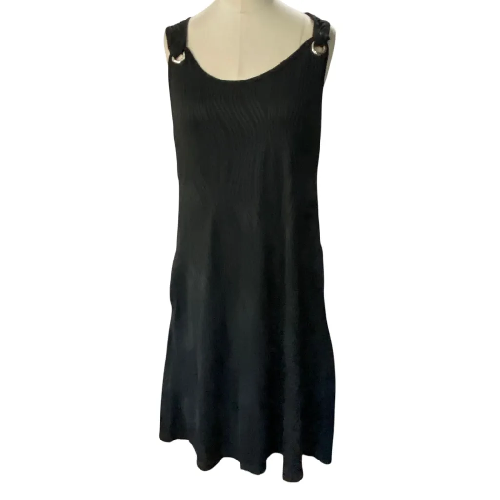 ETCYY NEW Womens Sleeveless Summer swim cover up Dress with U Neck & Pockets Black - Image 2