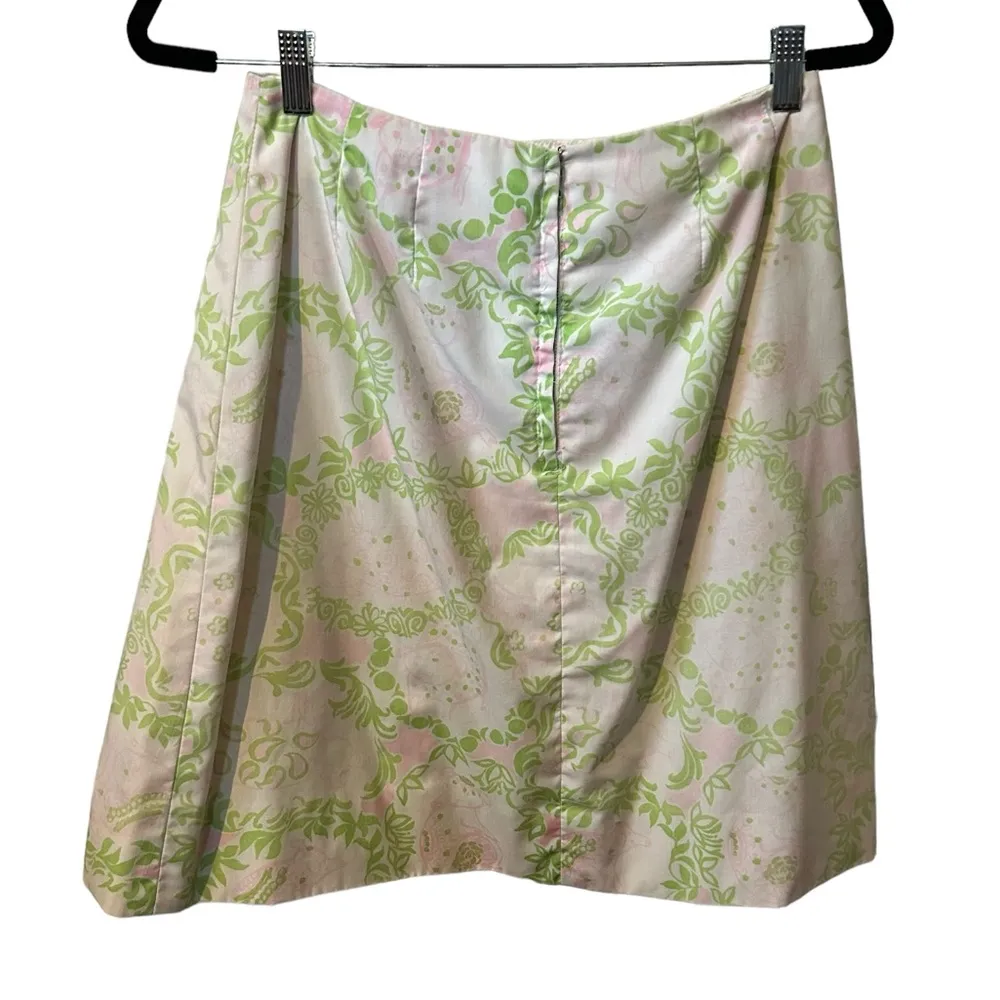 Lilly Pulitzer Vintage Late 60’s/Early 70’s Pink & Green Rickrack Trim 6 Skirt. - Image 6