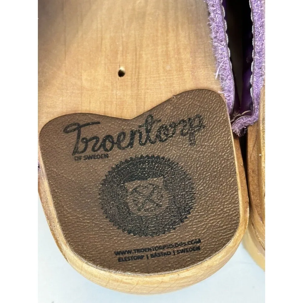 Swedish Clogs Troentorp Mary Jane Purple Size US Womens 6 / EU 36 - Image 7